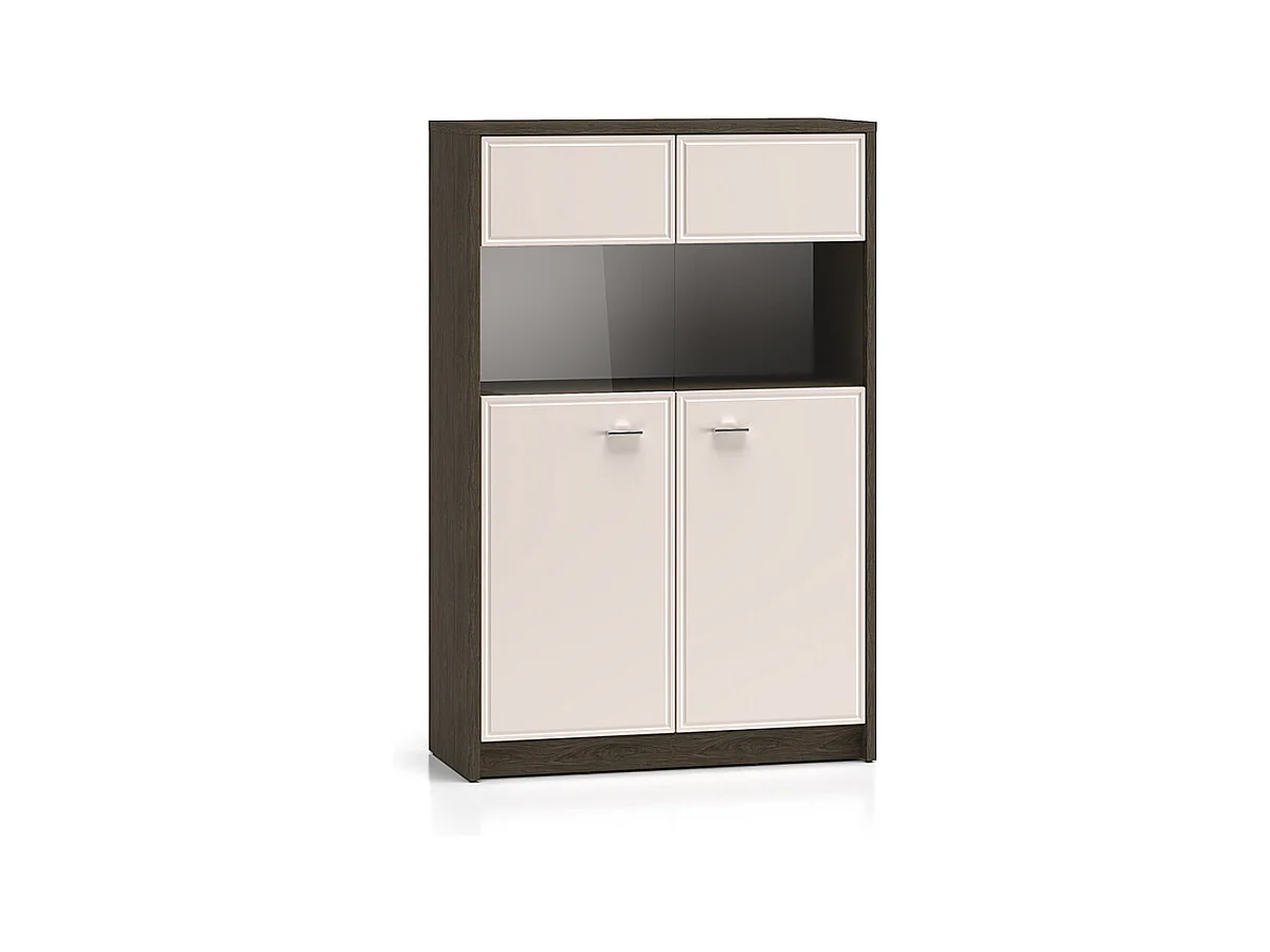 Kaius Kaschmir und Dunkles Holz 2-türige Kommode