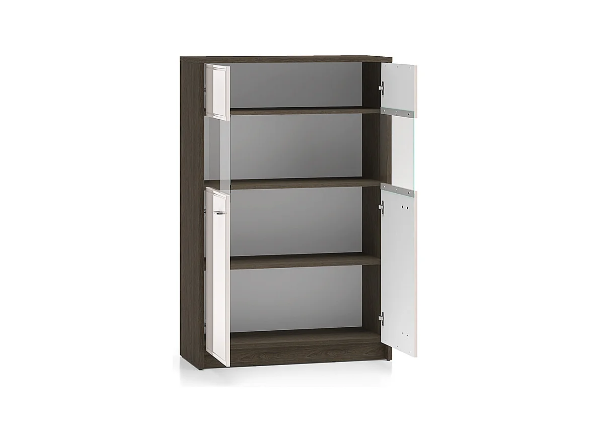 Kaius Kaschmir und Dunkles Holz 2-türige Kommode