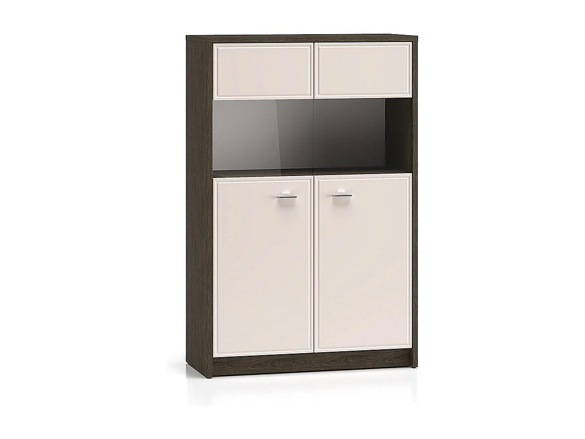 Vaisselier 2 portes Kaius Cachemire et Bois foncé