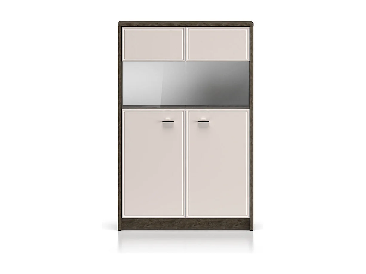 Vaisselier 2 portes Kaius Cachemire et Bois foncé