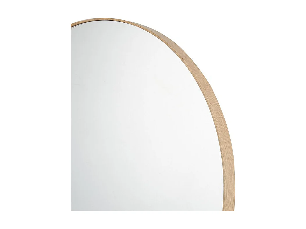 Espejo redondo RIO – Ø80 cm – Acabado en roble envejecido – MDF con decoración de madera – Diseño natural y de tendencia