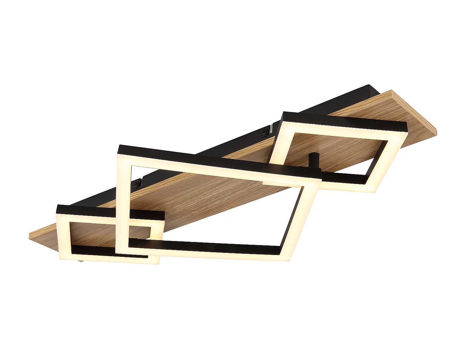 Plafonnier métal noir mat, LED