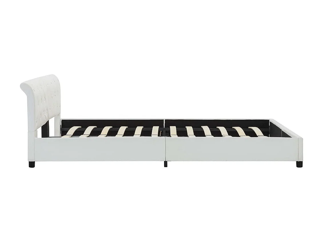 Bedframe kunstleer wit 180x200 cm