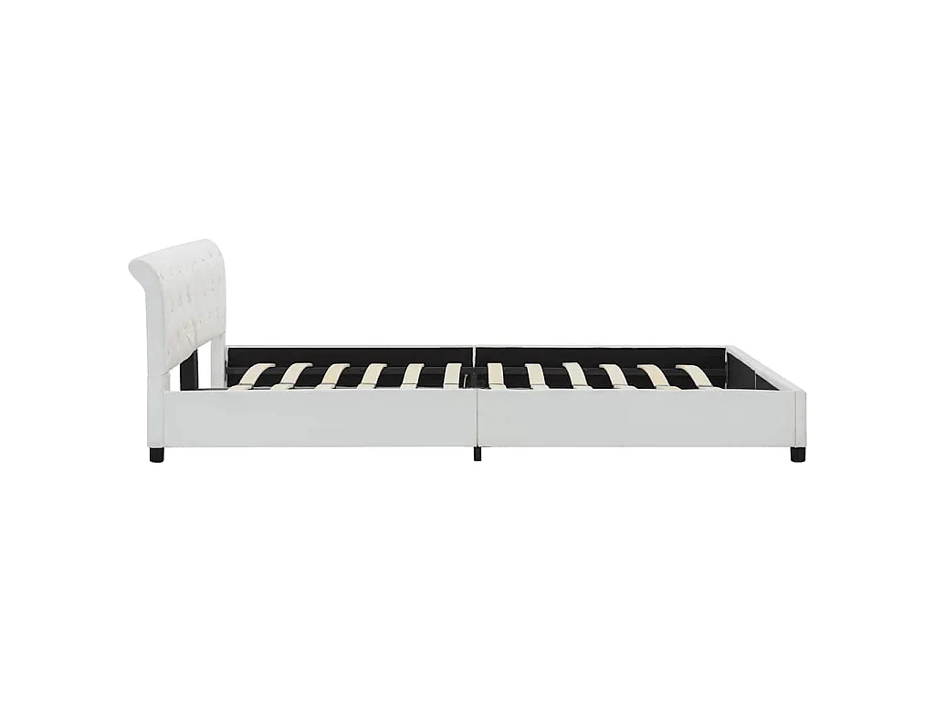 Cadre de lit Blanc Similicuir 180 x 200 cm