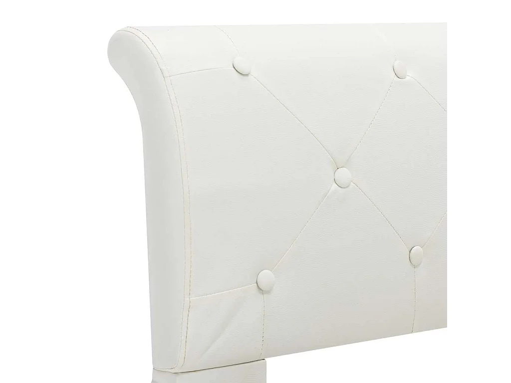Cadre de lit Blanc Similicuir 180 x 200 cm