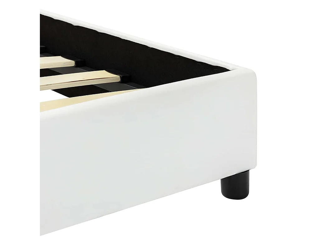 Cadre de lit Blanc Similicuir 180 x 200 cm