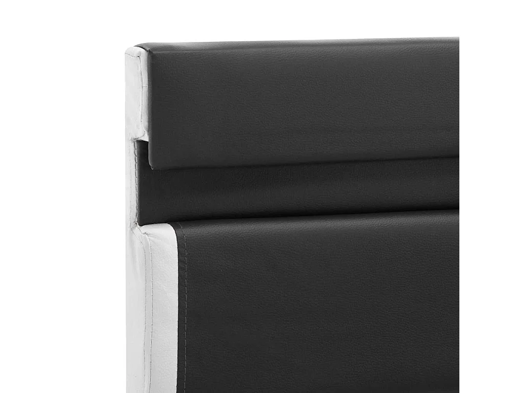 Estrutura de cama com LED 160x200 cm couro artificial cinzento