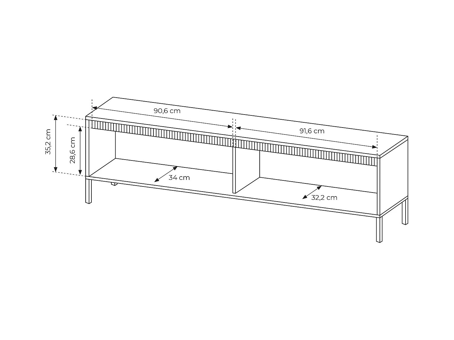Mobile porta tv moderno 187x53cm beige PTVLK25