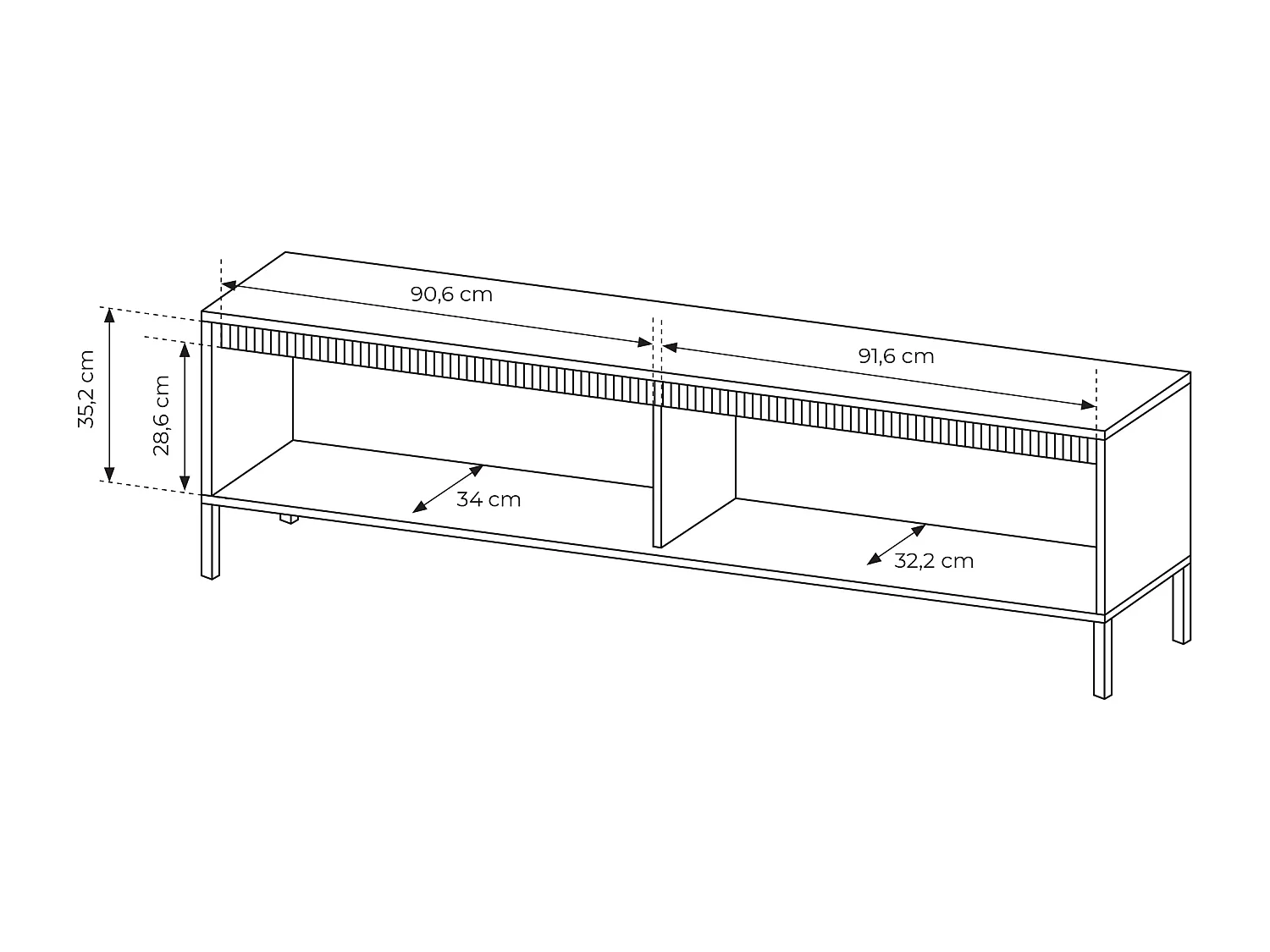 Mobile porta tv moderno 187x53cm beige PTVLK25