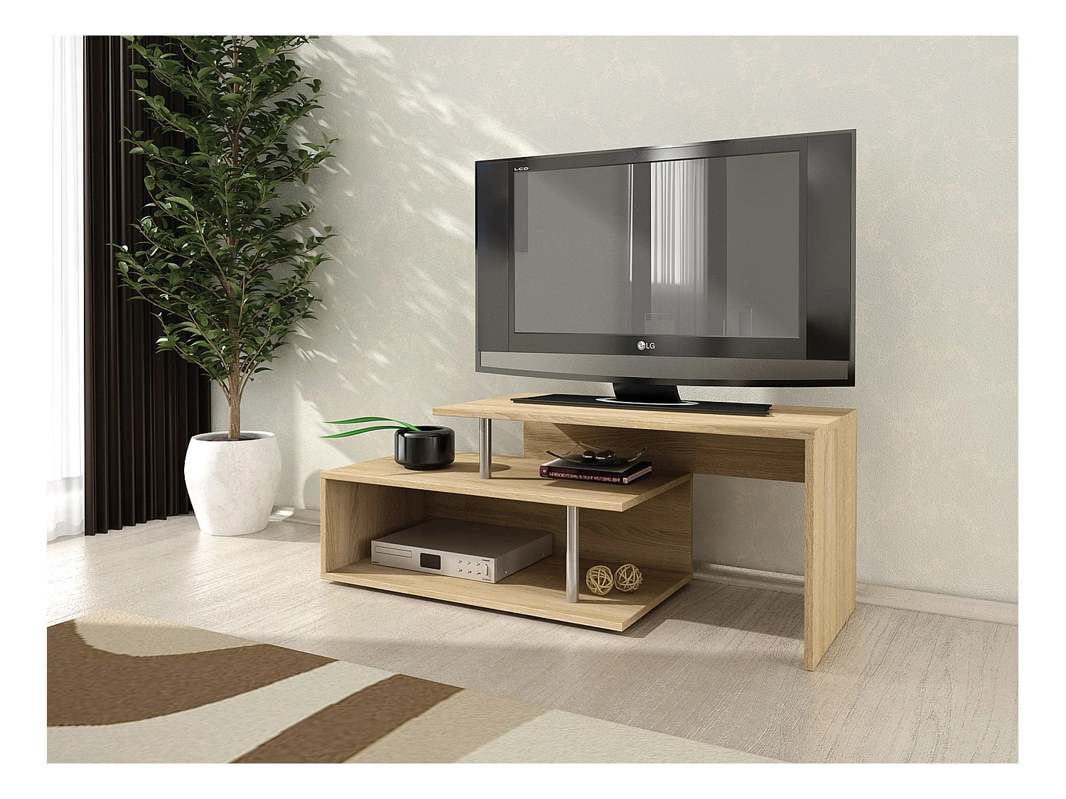 Mobile porta tv moderno rovere chiaro PTG1