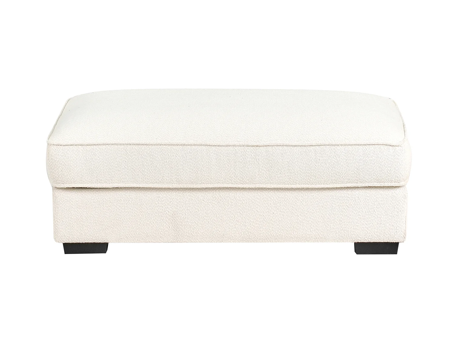 Ottoman RENDERS Bouclé Blanc cassé