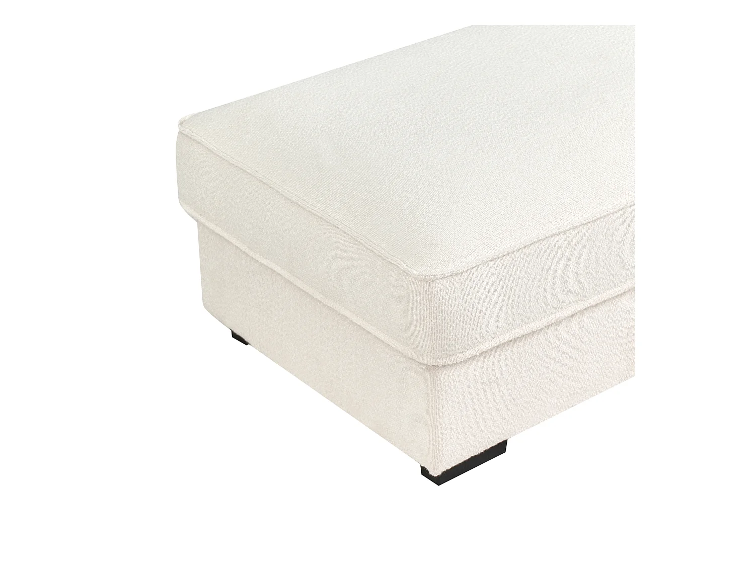 Ottoman RENDERS Bouclé Blanc cassé