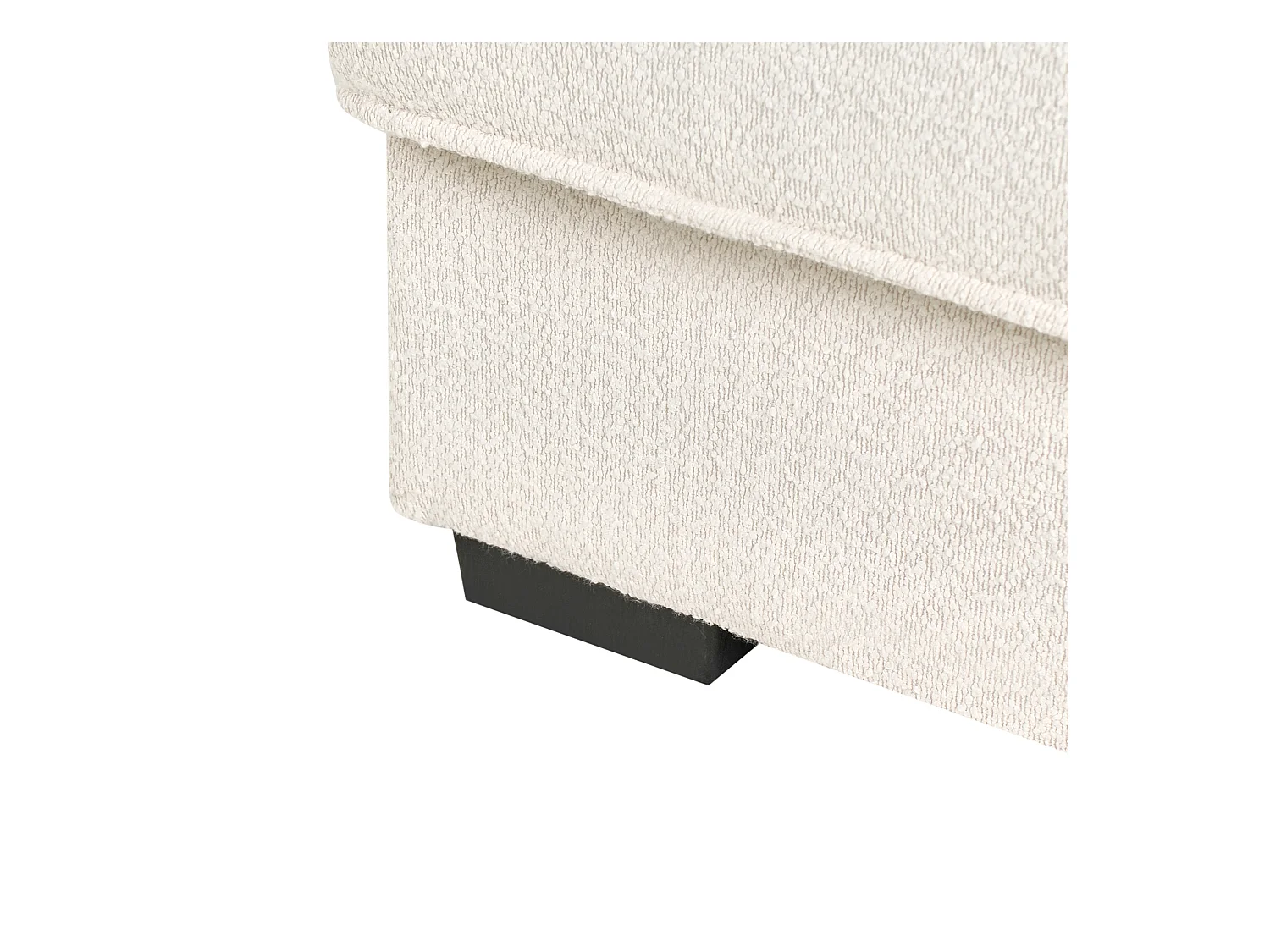 Ottoman RENDERS Bouclé Blanc cassé