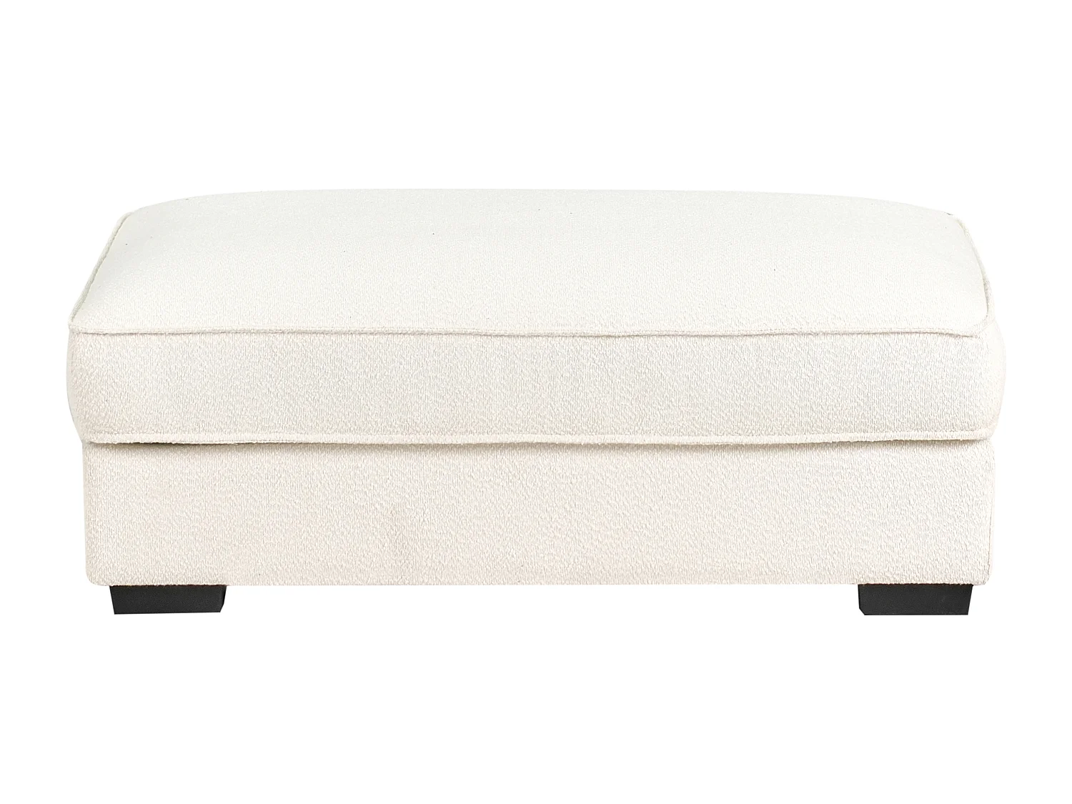 Ottoman RENDERS Bouclé Blanc cassé