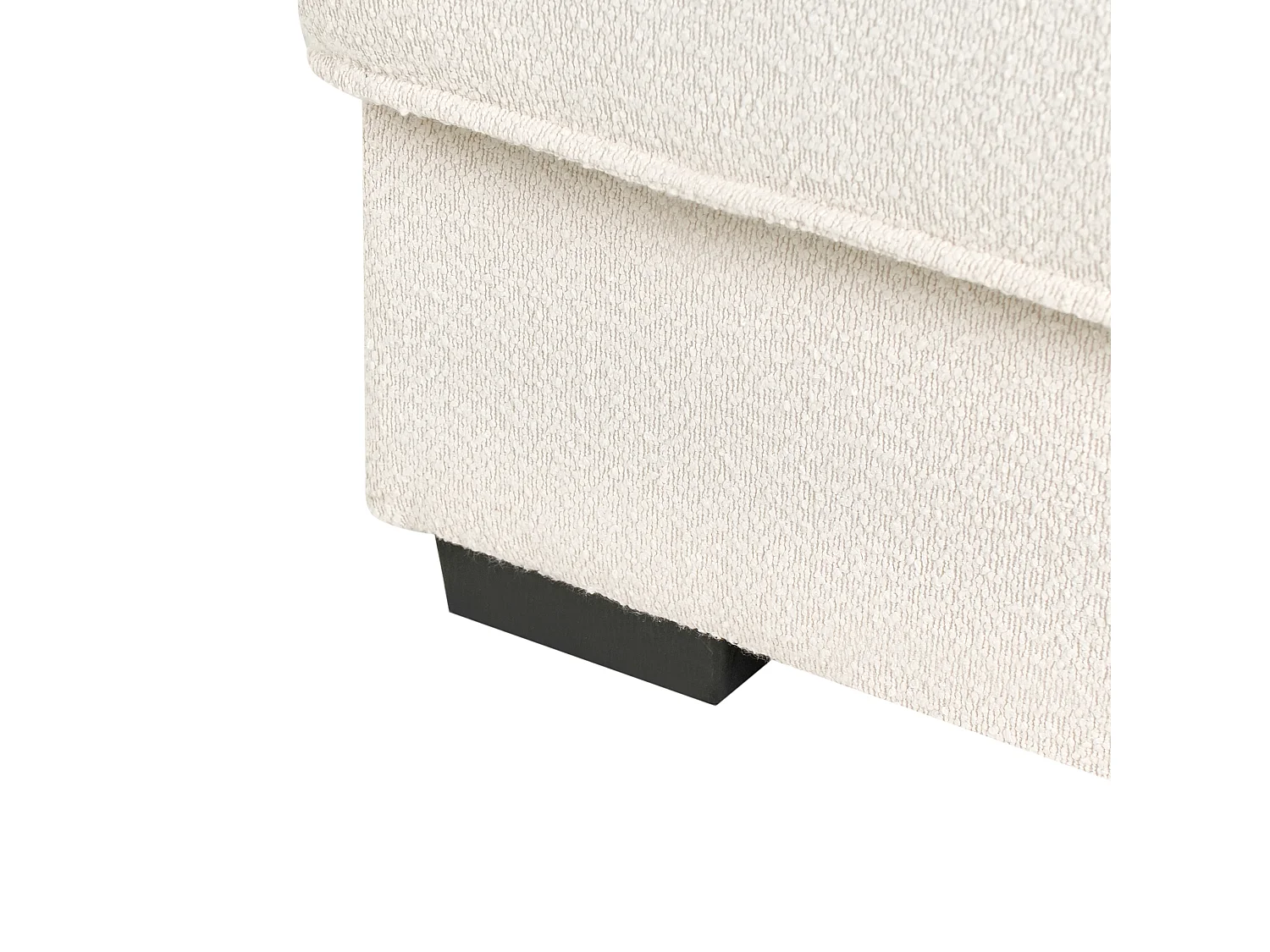 Ottoman RENDERS Bouclé Blanc cassé