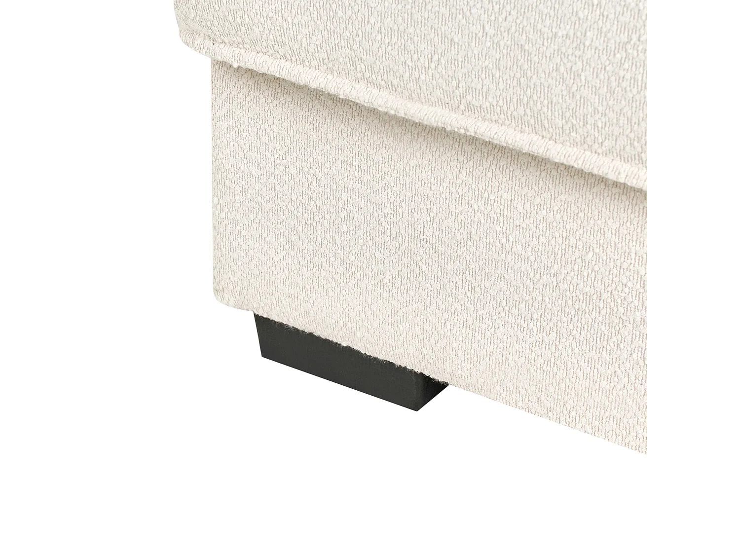 Ottoman RENDERS Bouclé Blanc cassé