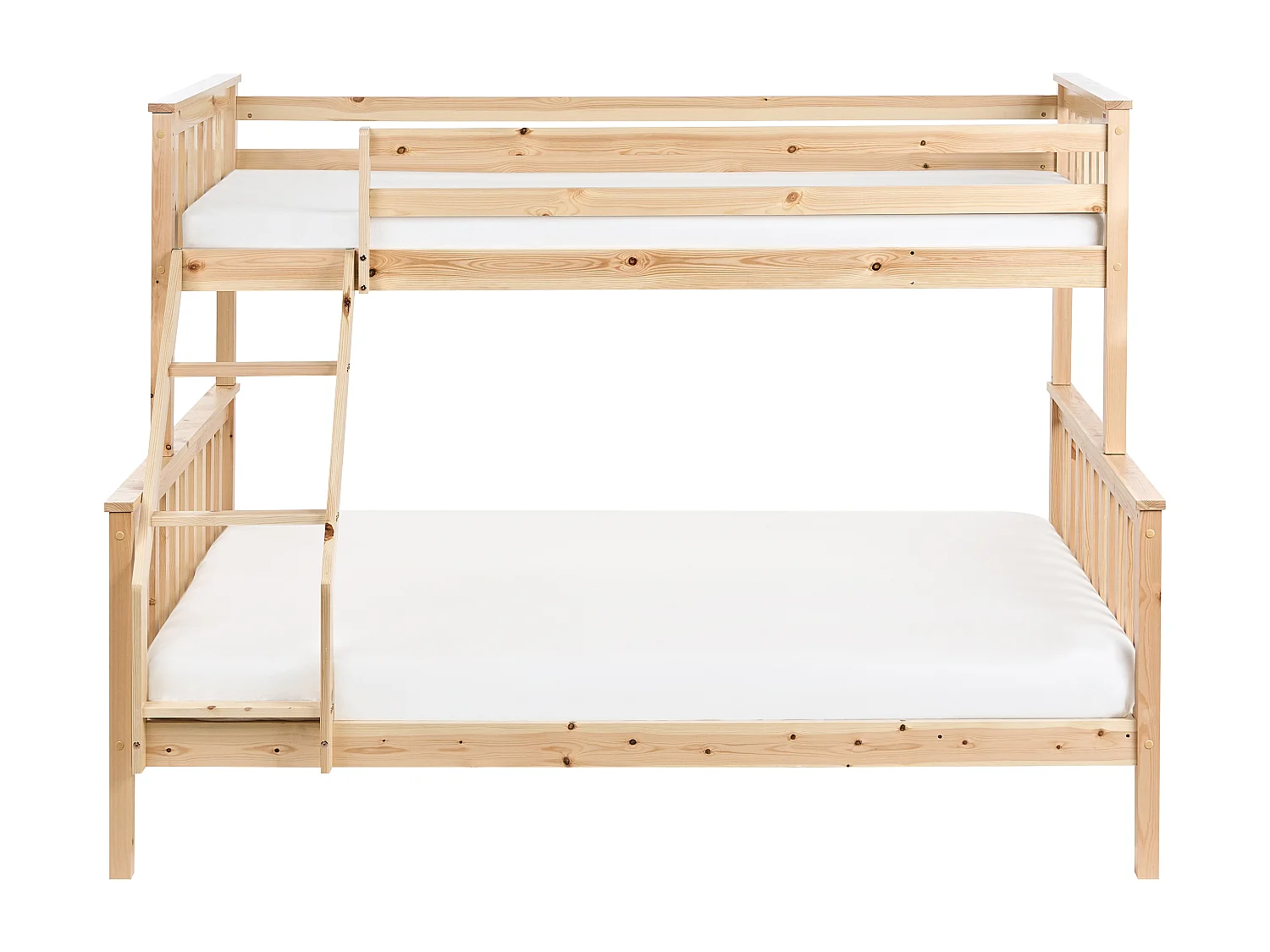 Letto a castello Legno di pino BIERNE 90/140 x 200 cm Marrone chiaro