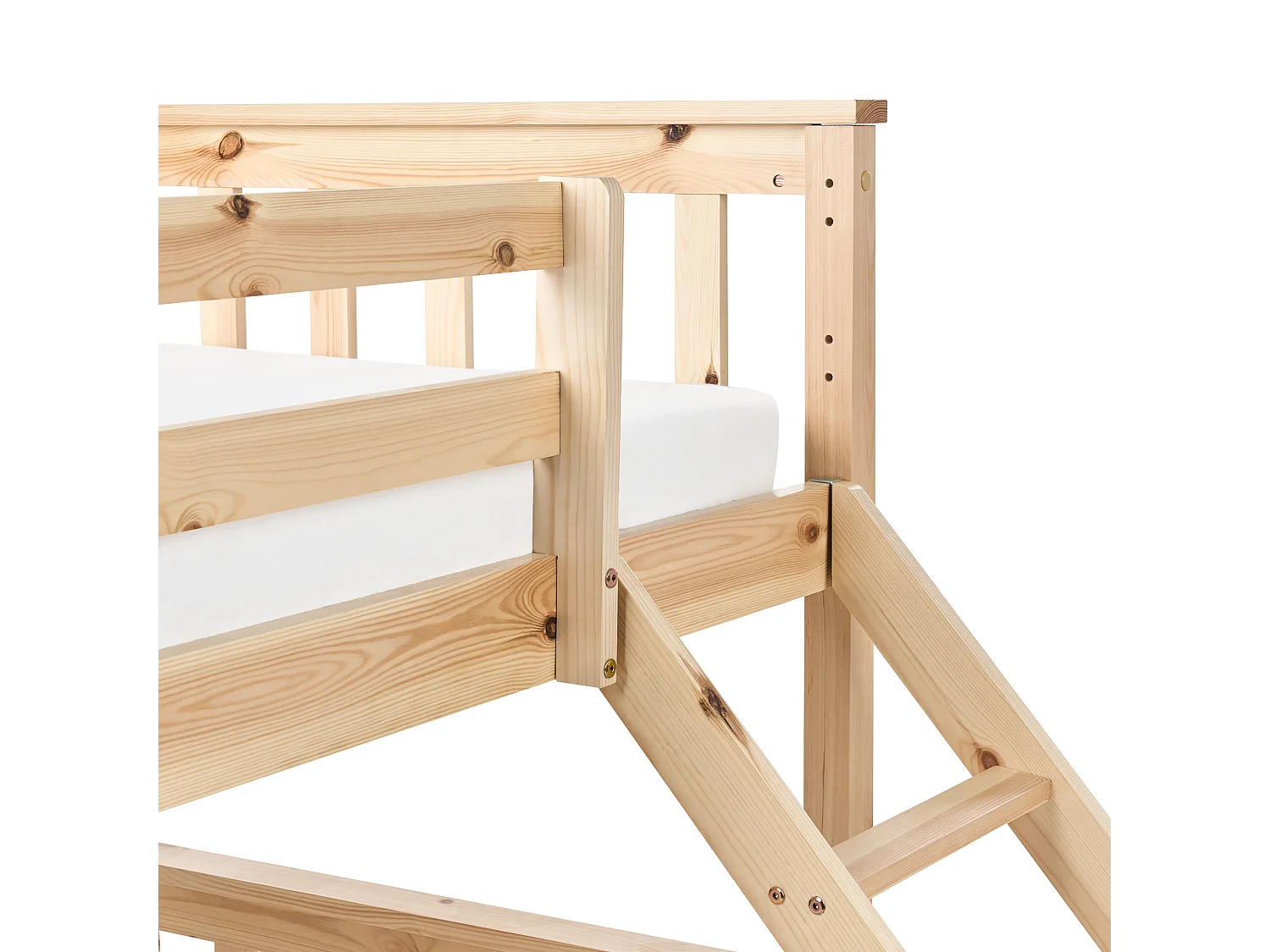 Lit superposé Bois de pin BIERNE 90/140 x 200 cm Marron clair