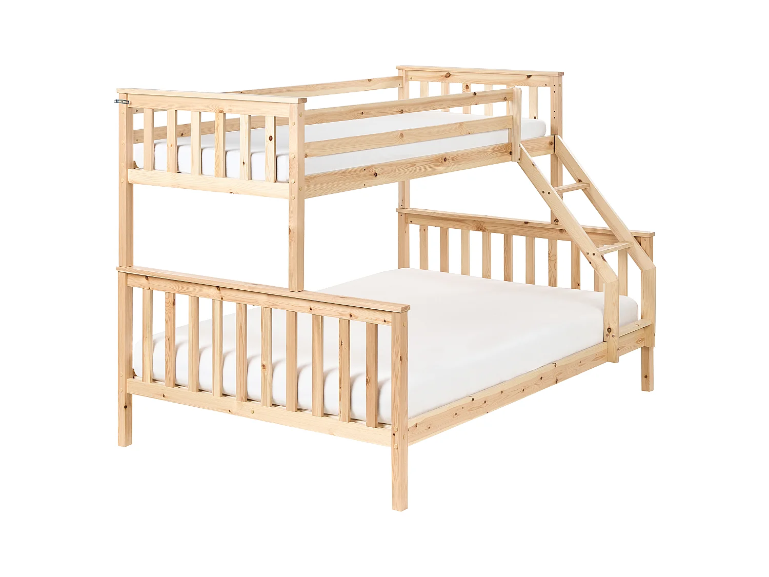 Hochbett Kiefernholz BIERNE 90/140 x 200 cm Hellbraun