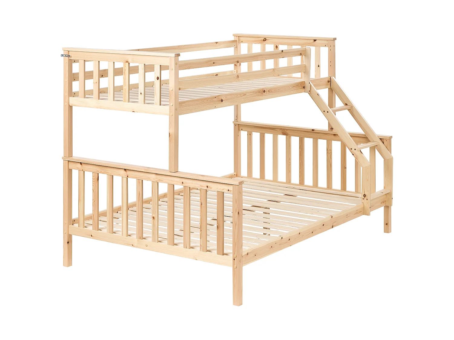 Hochbett Kiefernholz BIERNE 90/140 x 200 cm Hellbraun