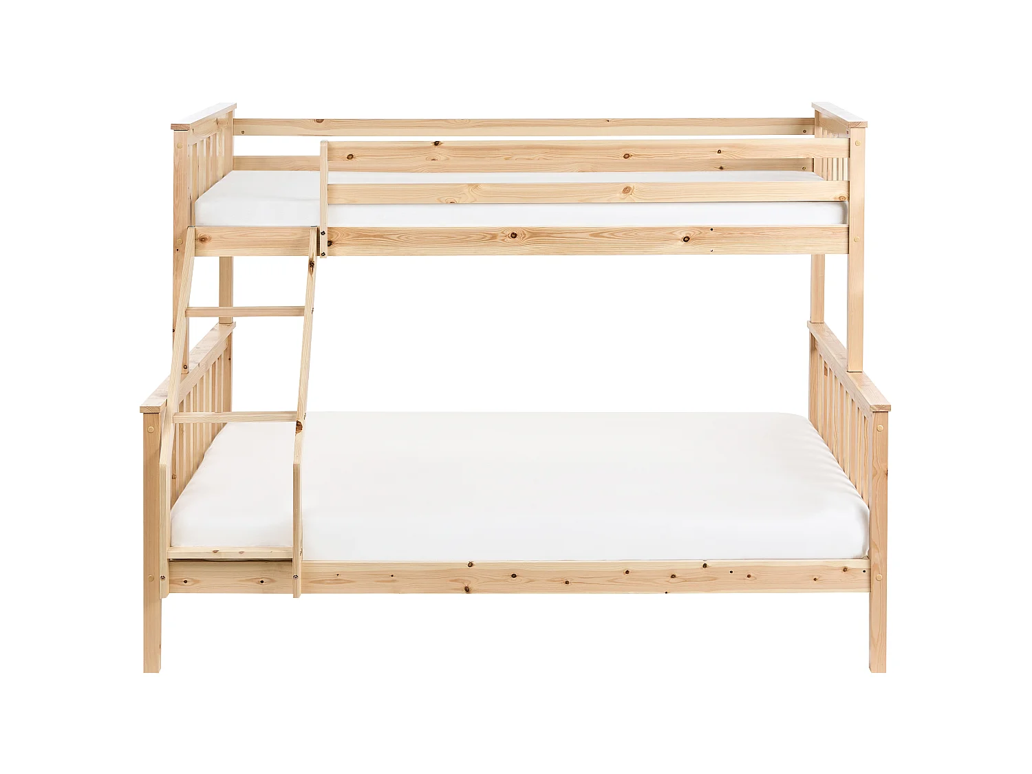 Hochbett Kiefernholz BIERNE 90/140 x 200 cm Hellbraun