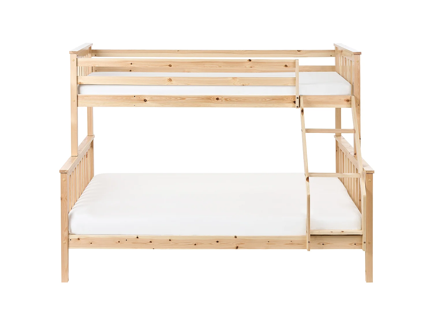 Hochbett Kiefernholz BIERNE 90/140 x 200 cm Hellbraun