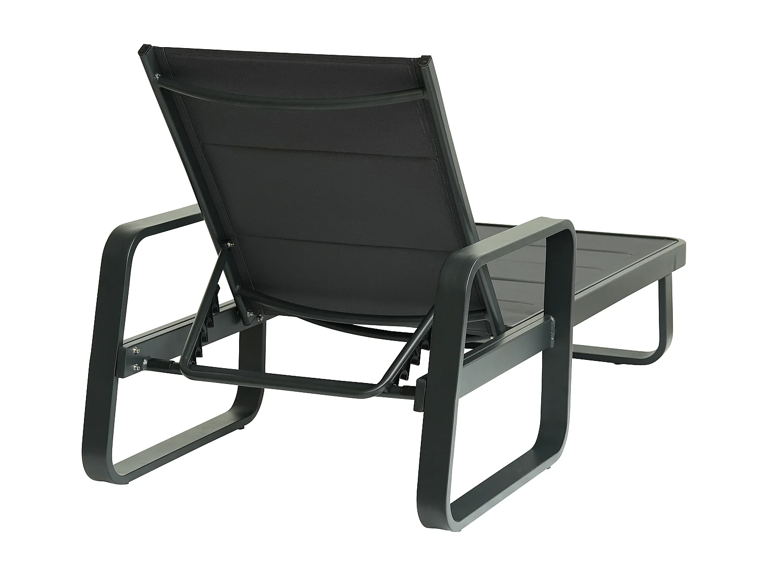 Bain de soleil en aluminium et textilène - Anthracite - KILA de MYLIA