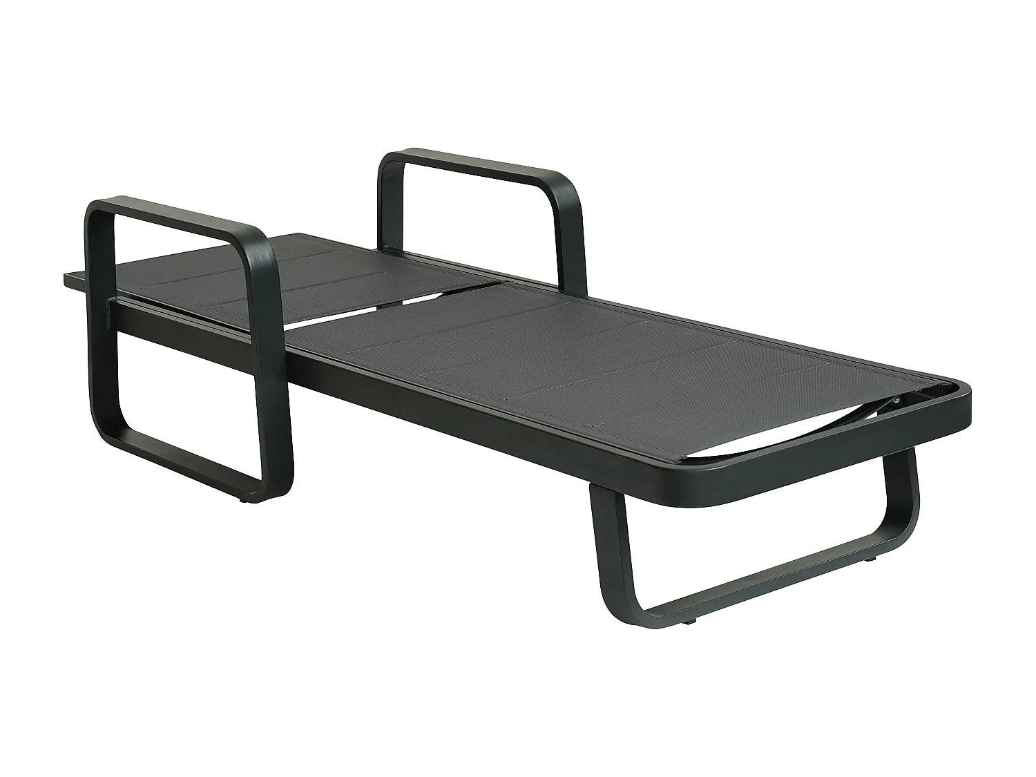 Bain de soleil en aluminium et textilène - Anthracite - KILA de MYLIA