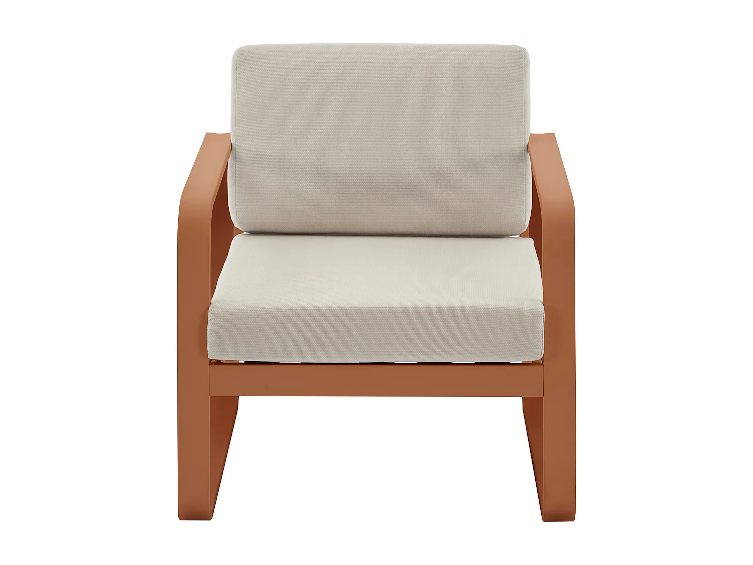 Poltrona da giardino in alluminio - Ramata con cuscini beige - Lotto di 2 - LOMIA di MYLIA