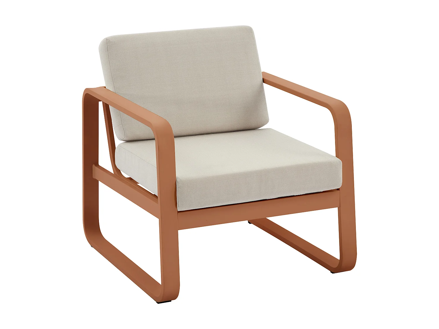 Poltrona da giardino in alluminio - Ramata con cuscini beige - Lotto di 2 - LOMIA di MYLIA