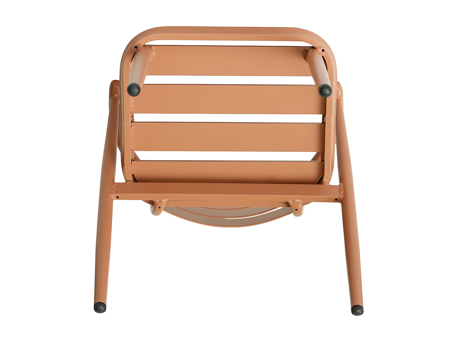 Garten-Essgruppe: Tisch + 2 Fauteuils - Aluminium - Kupfer - ADEA de MYLIA