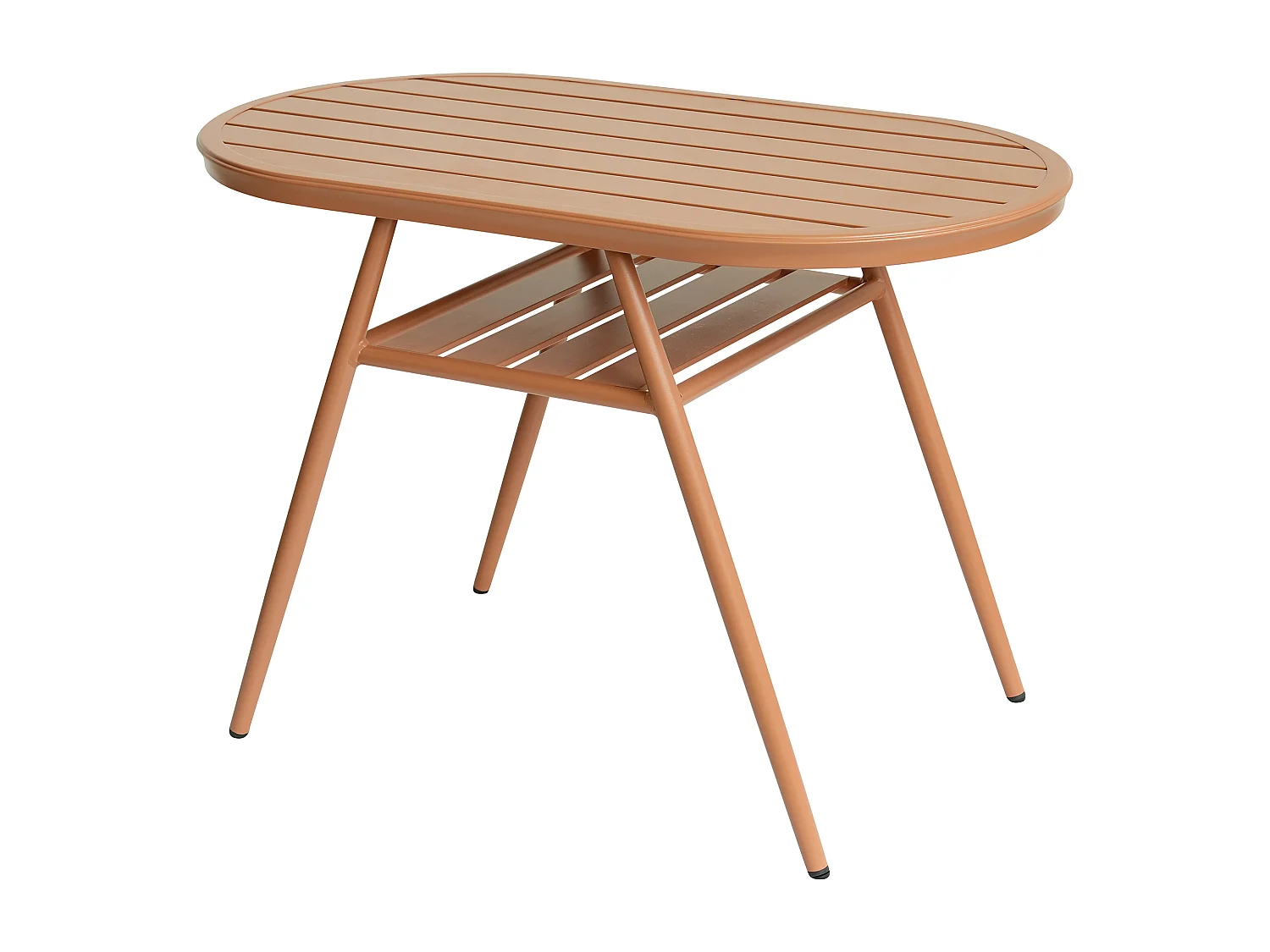 Garten-Essgruppe: Tisch + 2 Fauteuils - Aluminium - Kupfer - ADEA de MYLIA