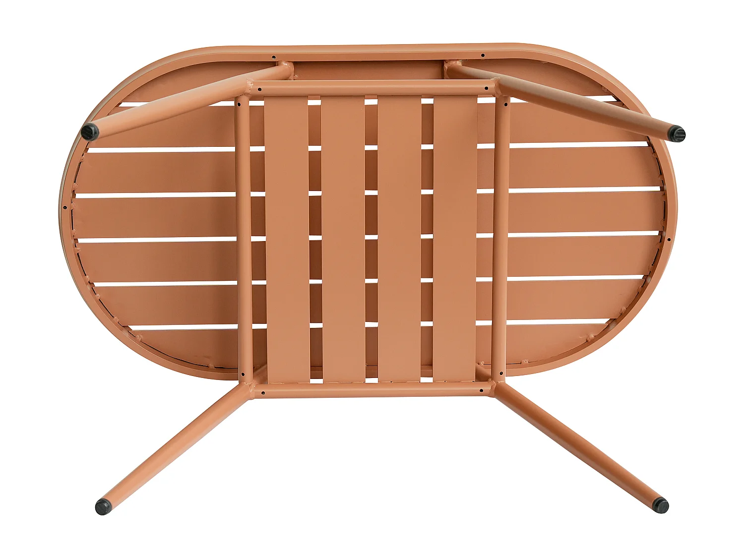 Garten-Essgruppe: Tisch + 2 Fauteuils - Aluminium - Kupfer - ADEA de MYLIA