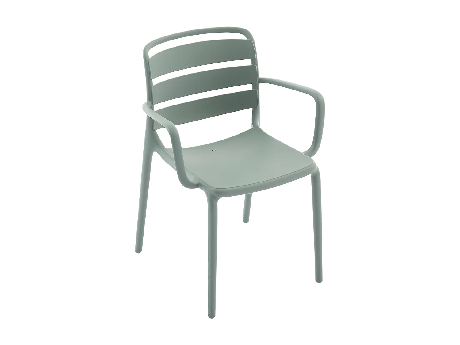 Lot de 2 fauteuils de jardin empilables en polypropylène - Kaki - MOAH de MYLIA