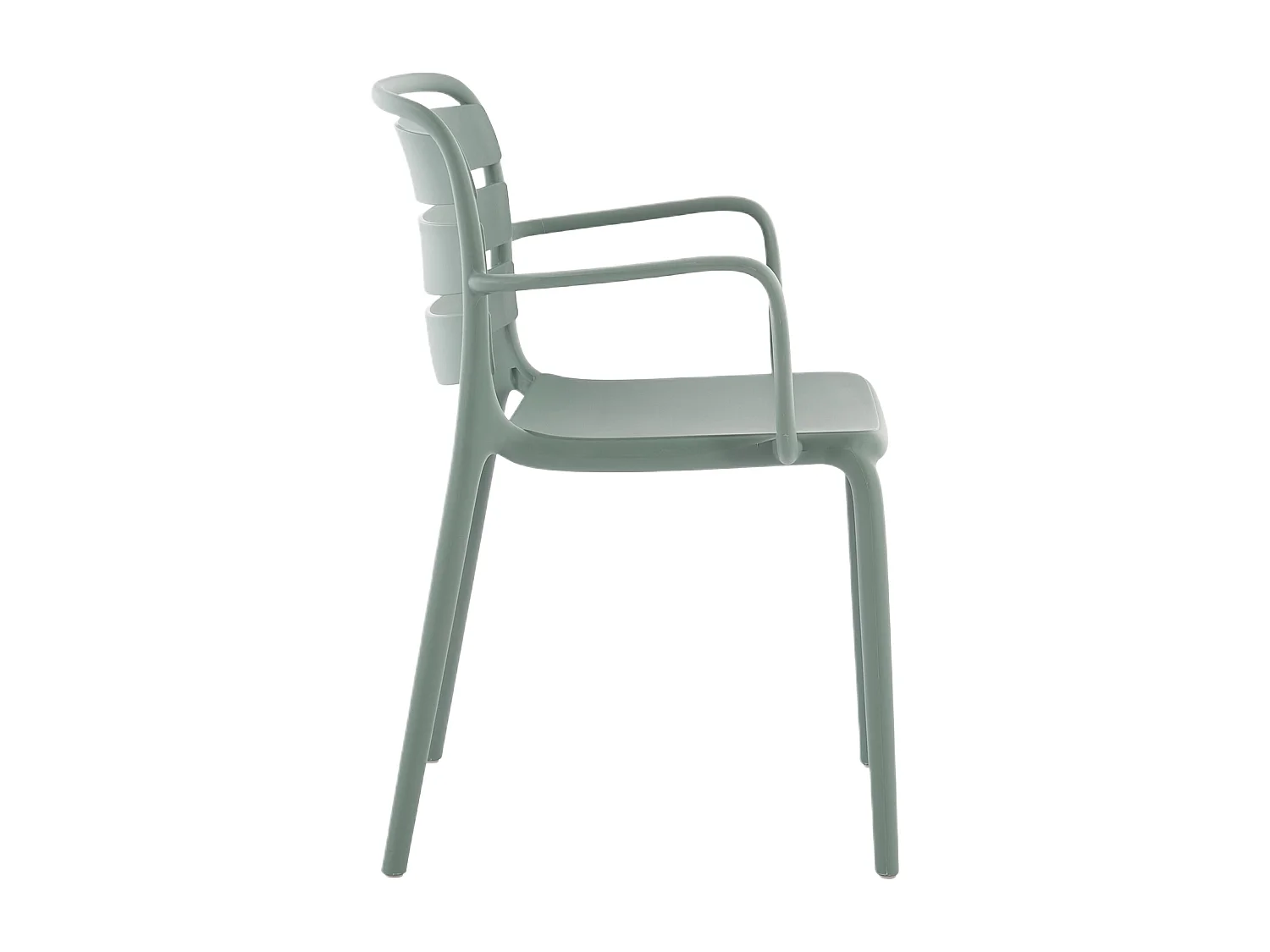 Lot de 2 fauteuils de jardin empilables en polypropylène - Kaki - MOAH de MYLIA