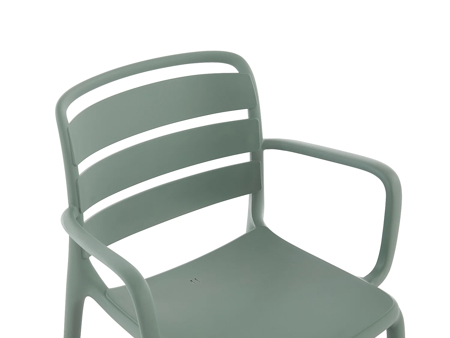 Lot de 2 fauteuils de jardin empilables en polypropylène - Kaki - MOAH de MYLIA