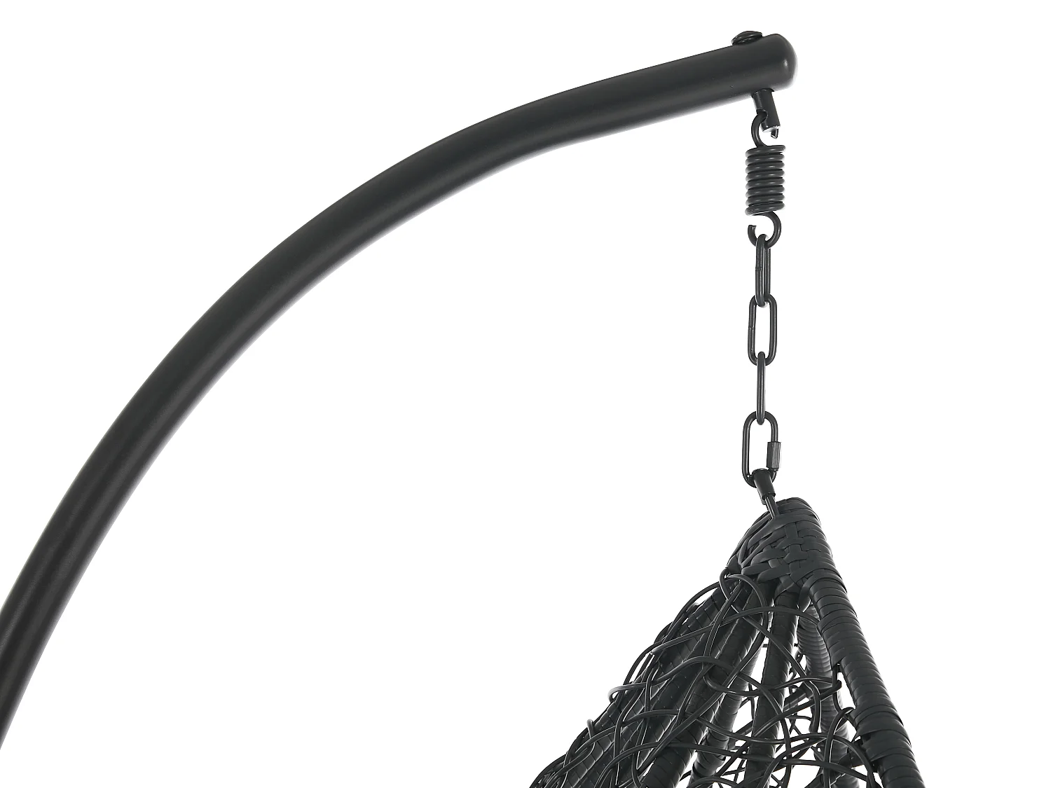 Fauteuil suspendu en résine tressée - Anthracite - CAMPLI de MYLIA