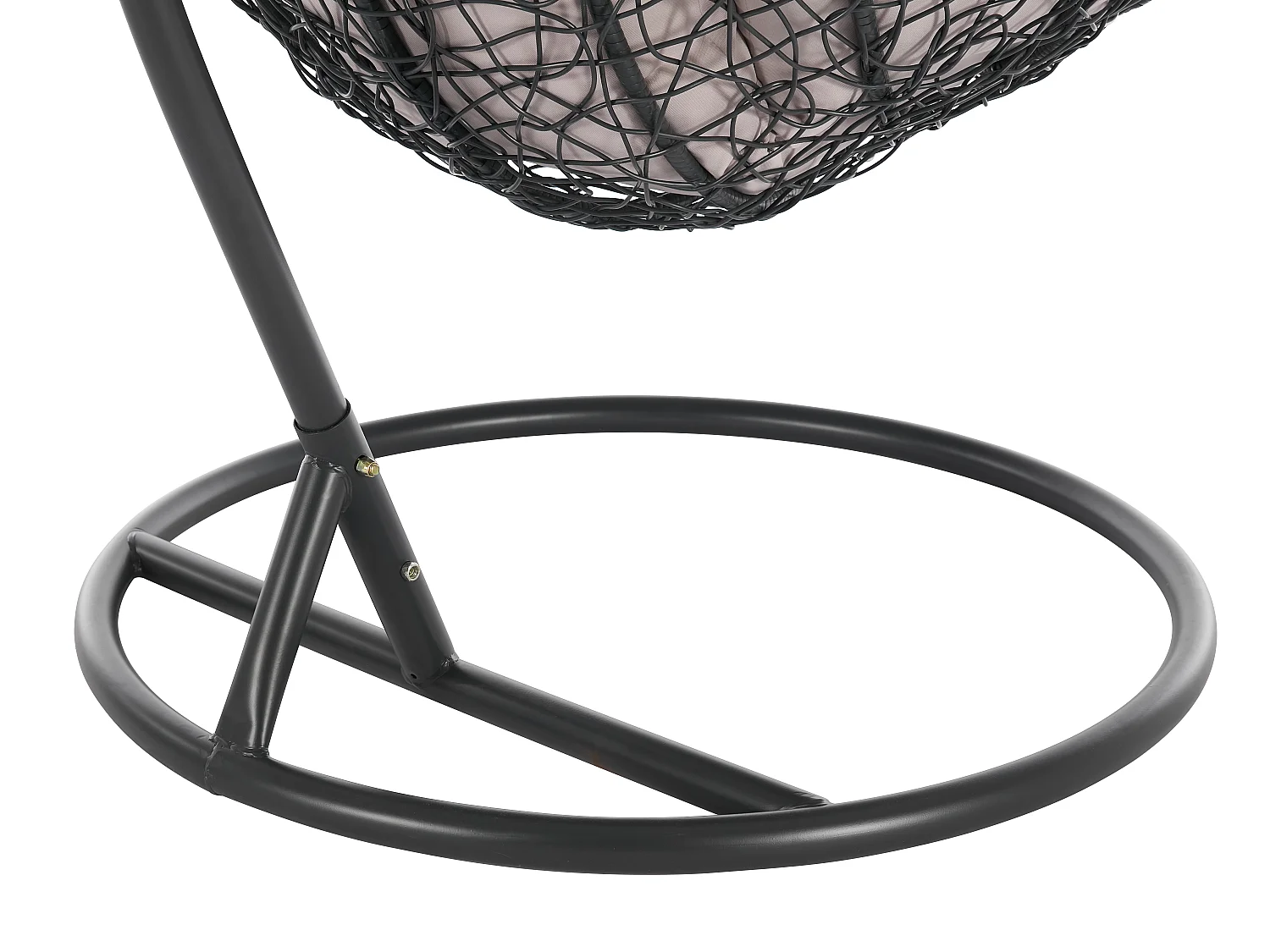 Fauteuil suspendu en résine tressée - Anthracite - CAMPLI de MYLIA