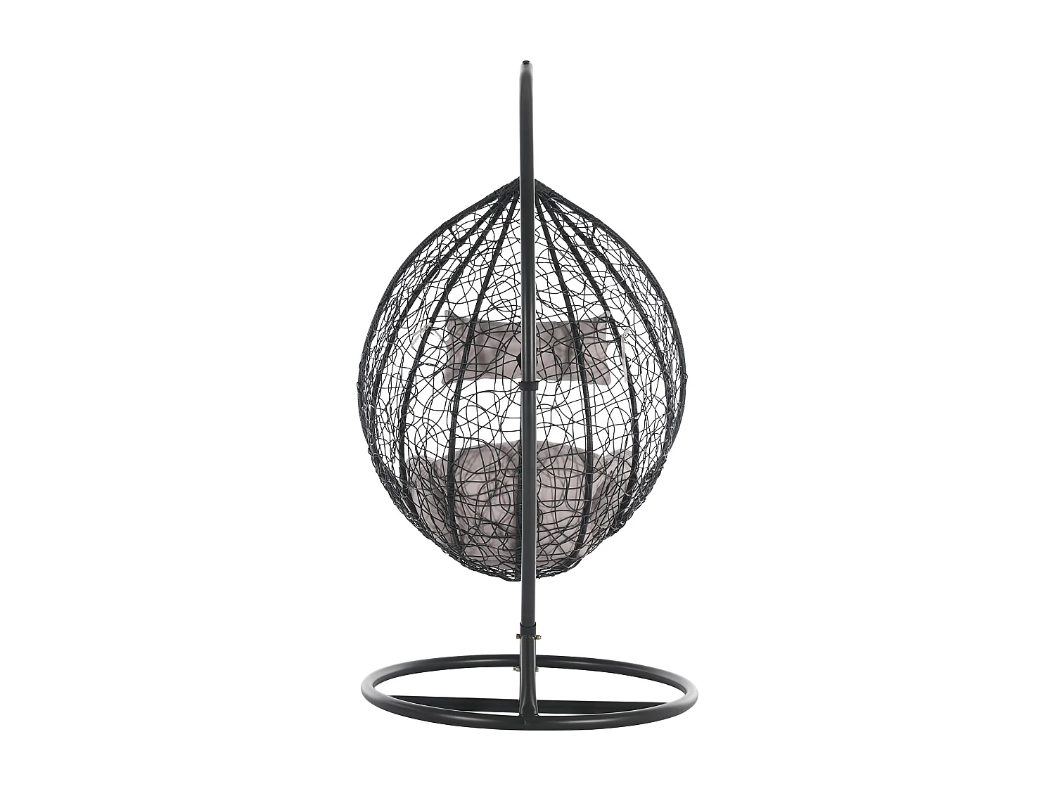 Fauteuil suspendu en résine tressée - Anthracite - CAMPLI de MYLIA