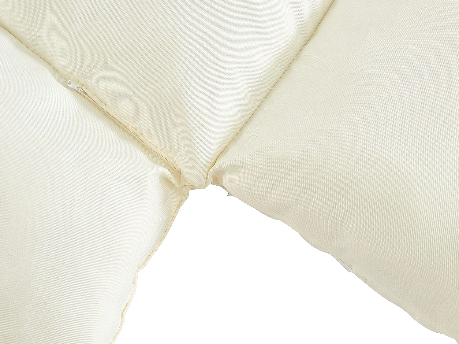 Fauteuil suspendu en résine tressée - Naturel clair avec coussins blancs - LUTUS de MYLIA