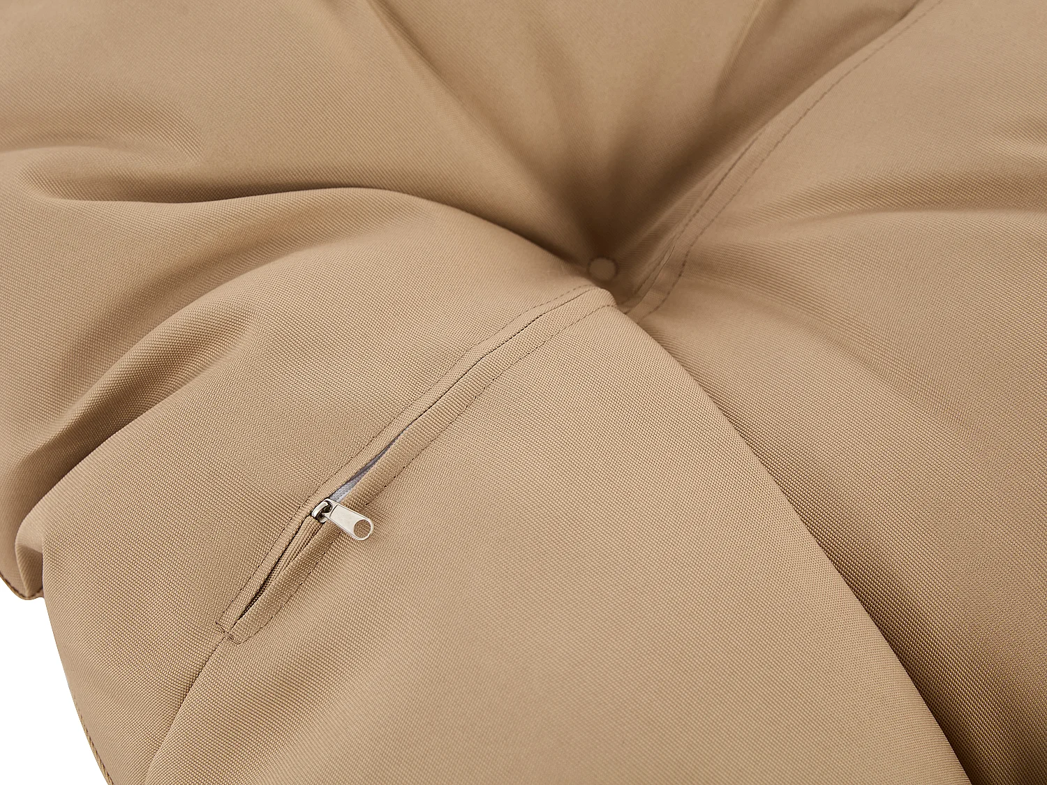 Fauteuil suspendu 2 places en résine tressée - Naturel clair avec coussins beiges - CAYAMBE de MYLIA