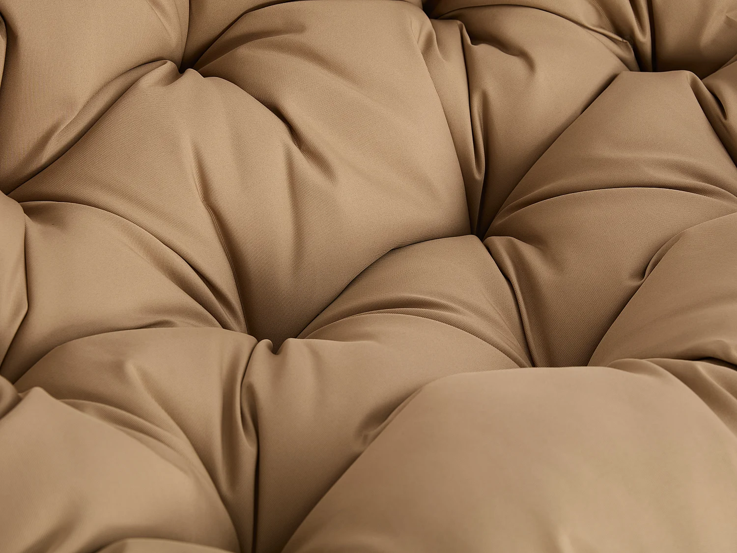 Fauteuil suspendu 2 places en résine tressée - Naturel clair avec coussins beiges - CAYAMBE de MYLIA