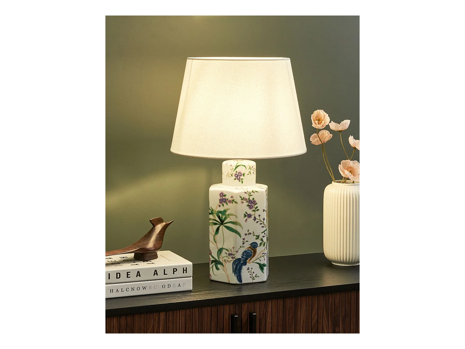 Tafellamp CAVADO Porselein Wit