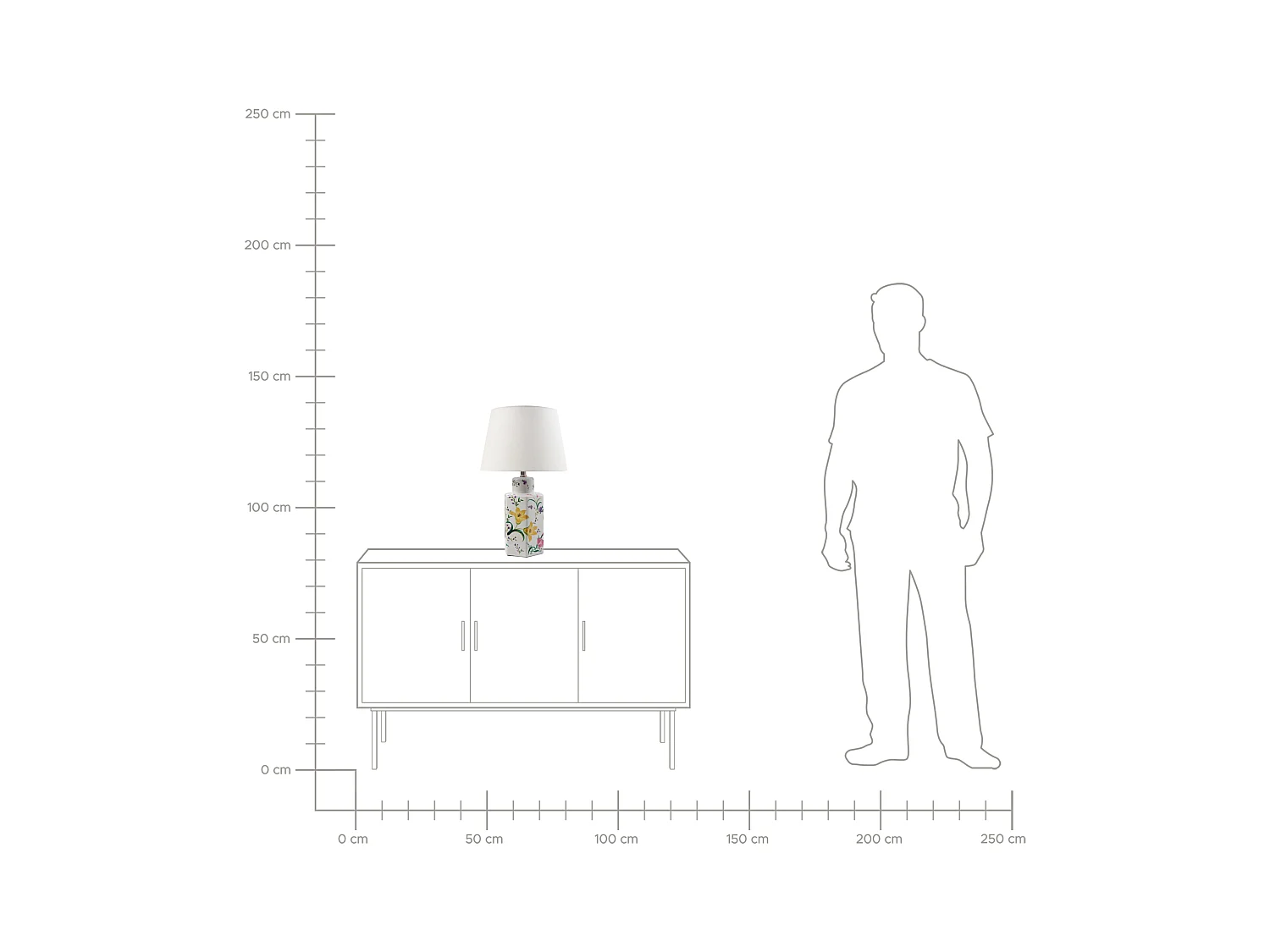 Tafellamp CAVADO Porselein Wit