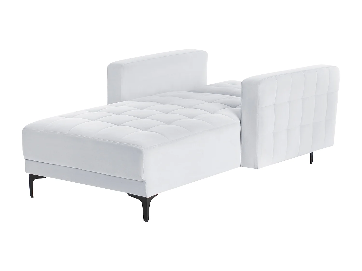 Chaise longue ABERDEEN Velours Gris clair