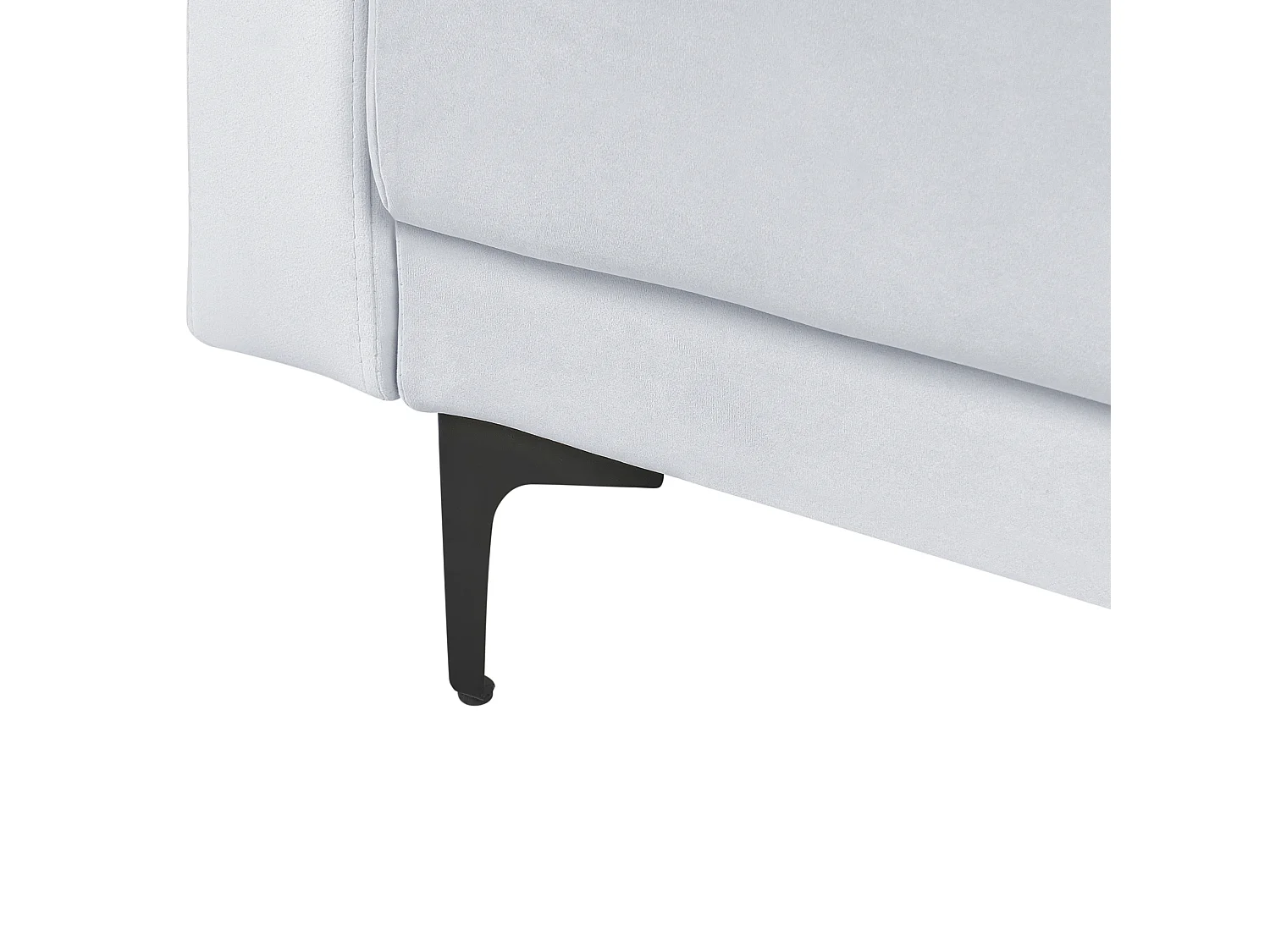 Chaise longue ABERDEEN Velours Gris clair