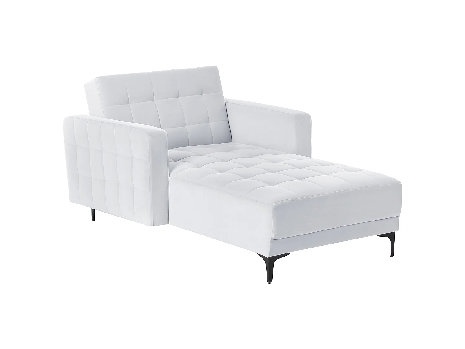 Chaise longue ABERDEEN Terciopelo Gris claro