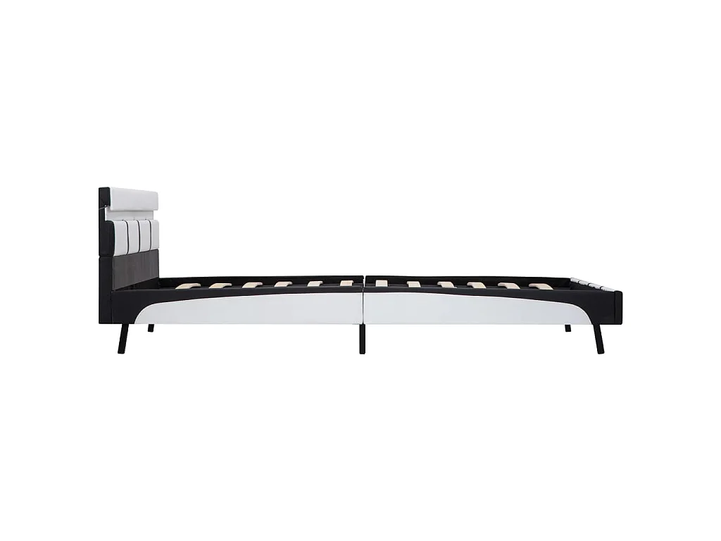 Cadre de lit avec LED sans matelas blanc 160x200 cm