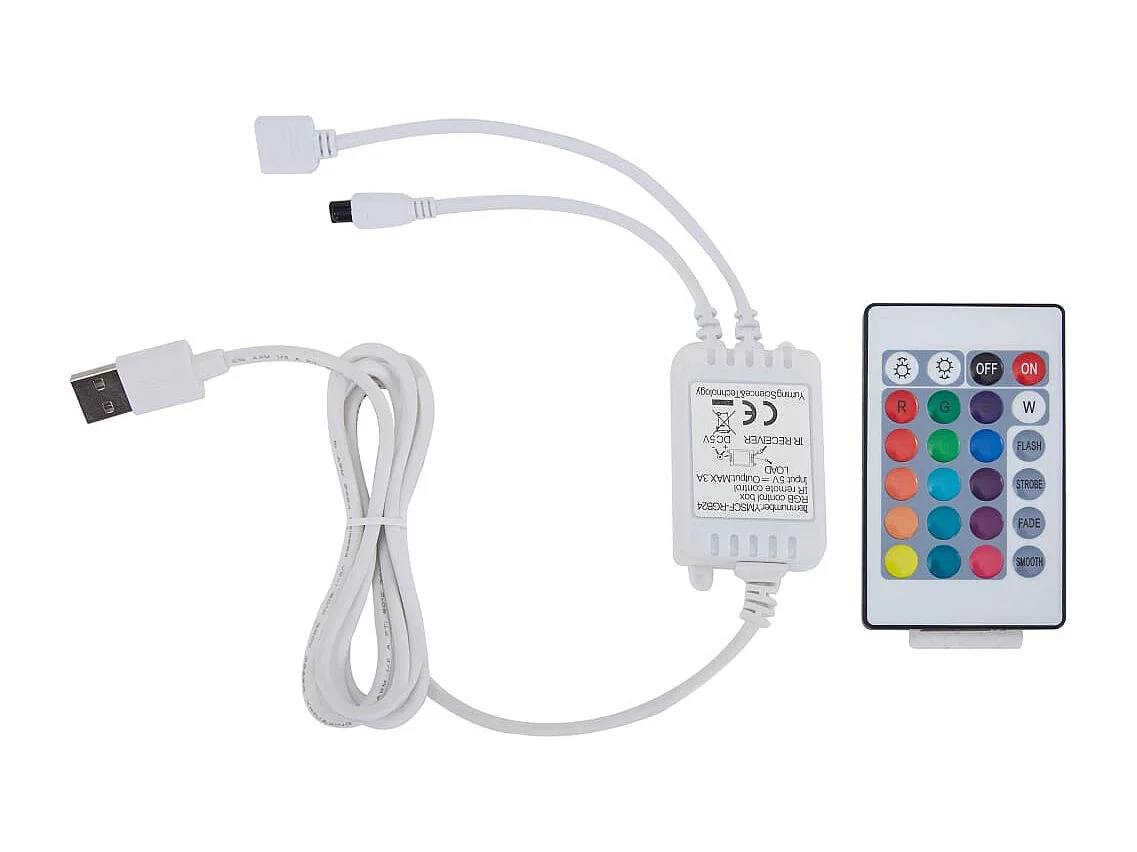 Cadre de lit avec LED sans matelas blanc 160x200 cm
