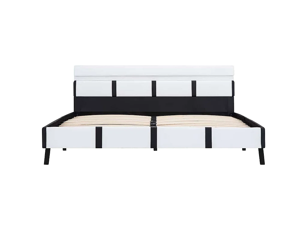 Cadre de lit avec LED sans matelas blanc 160x200 cm